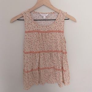 LC Lauren Conrad Floral Sleeveless Tank Size M